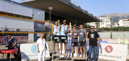 Κόλα / Σιδερής στο πιο ψηλό σκαλί του βάρθρου στο Patra's Open 6